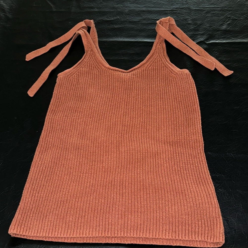 Tank Top by Gap, size S, EUC, Rust Orange Color, Adjustable Tie Straps (CL)